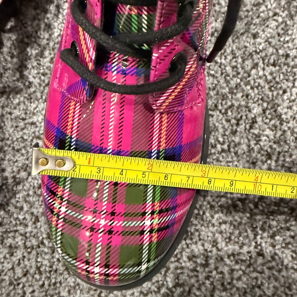 Betsey Johnson Elite Plaid Combat Boots - Picture 9 of 9